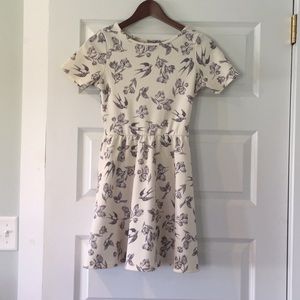 Fit and Flare Bird print dress